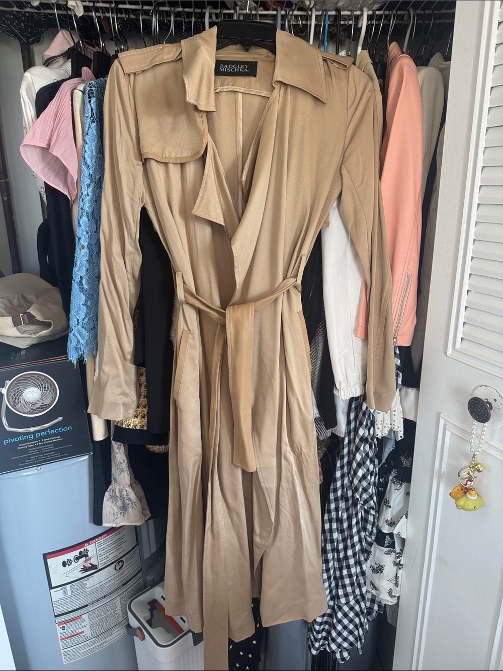 Badgley Mischka Beige Trench Jacket